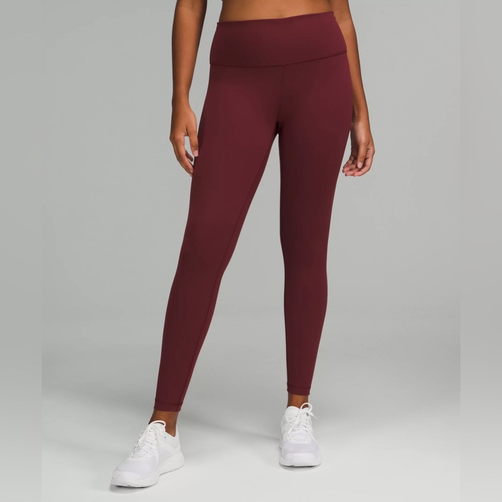 lululemon align high-rise crop 23” in red merlot